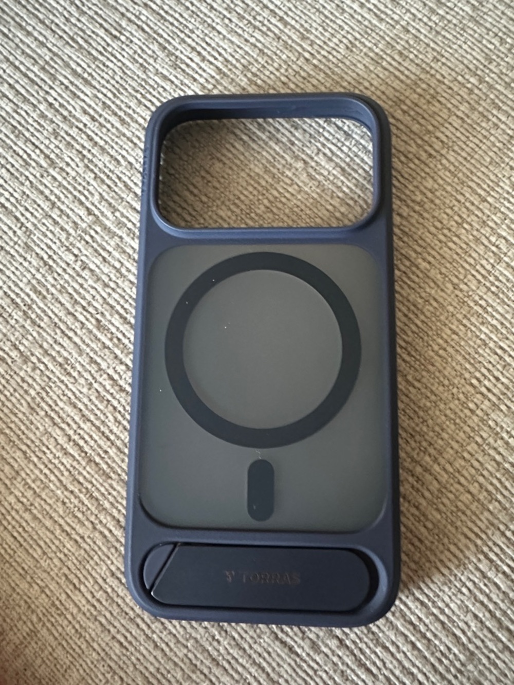 Navy MagSafe-Compatible iPhone 17 pro Phone Case with Stand